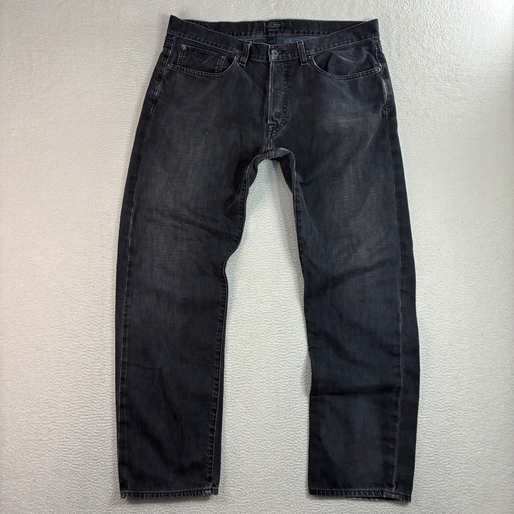 Lucky Brand Bob Dylan 121 Slim Jeans Men 36x30 Black Faded Icons Straight Y2K